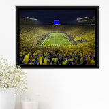 Michigan Wolverines Cornhole Boards, Stadium Canvas, Sport Art, Gift for him, Framed Canvas Prints Wall Art Decor, Framed Picture