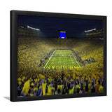Michigan Wolverines Cornhole Boards, Stadium Canvas, Sport Art, Gift for him, Framed Art Prints Wall Art Decor, Framed Picture