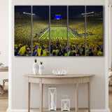 Michigan Wolverines Cornhole Boards, Stadium Canvas, Sport Art, Gift for him, Multi Panels B, Canvas Prints Wall Art Decor
