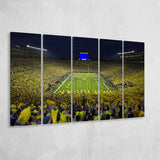 Michigan Wolverines Cornhole Boards, Stadium Canvas, Sport Art, Gift for him, Multi Panels B, Canvas Prints Wall Art Decor