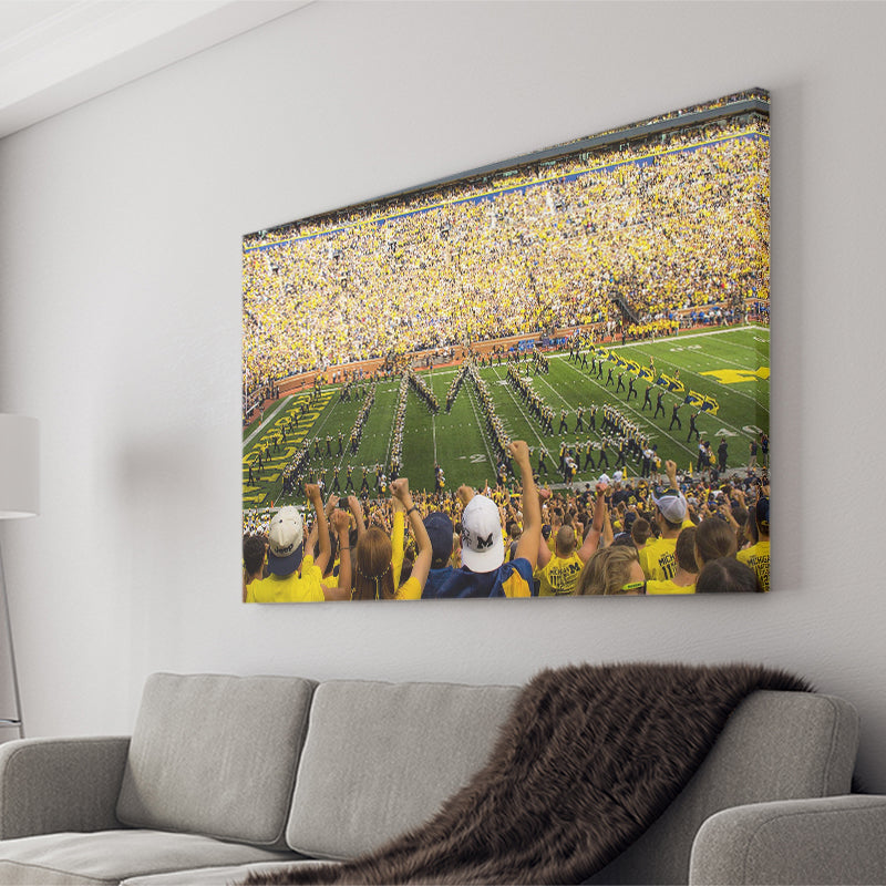 Michigan Wolverines Wall Art Michigan Stadium Canvas Prints The,Sport Stadium Art Prints, Fan Gift, Wall Decor