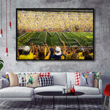 Michigan Wolverines Wall Art Michigan Stadium Framed Canvas Prints The,Sport Stadium Art Prints, Fan Gift