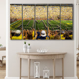 Michigan Wolverines Wall Art Michigan Stadium Canvas Prints The,Multi Panels B,Sport Stadium Art Prints, Fan Gift