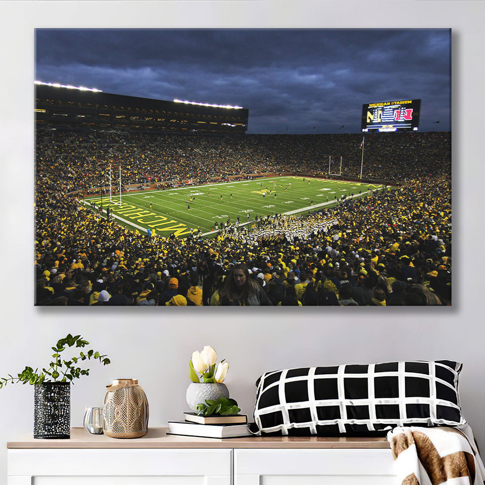 Michigan The Big House Canvas Prints Wall Art - Painting Canvas, Home Wall Decor, Painting Prints, For Sale