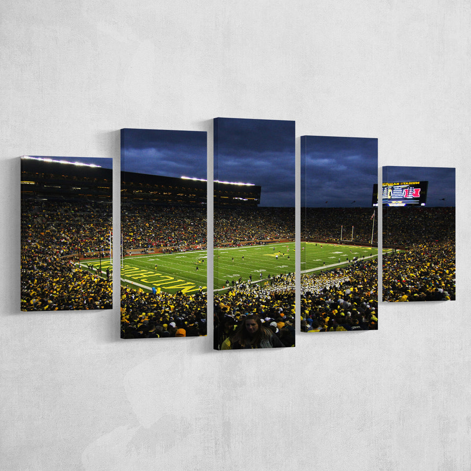Michigan the Big House, Stadium Canvas, Sport Art, Large Canvas, Multi Panels, Canvas Prints Wall Art Decor