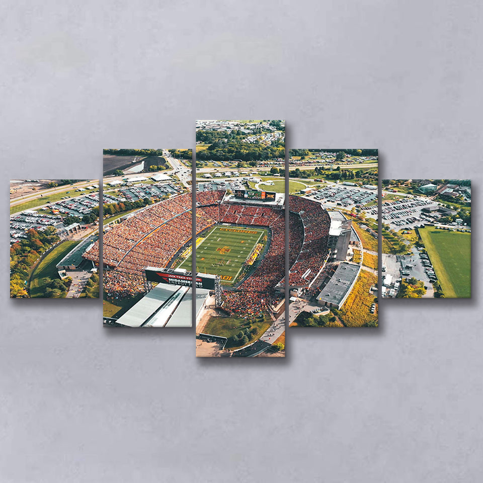Midamerican Energy Field Stadium Canvas Prints Jack Trice Stadium Wall,Multi Panels,Sport Stadium Art Prints, Fan Gift