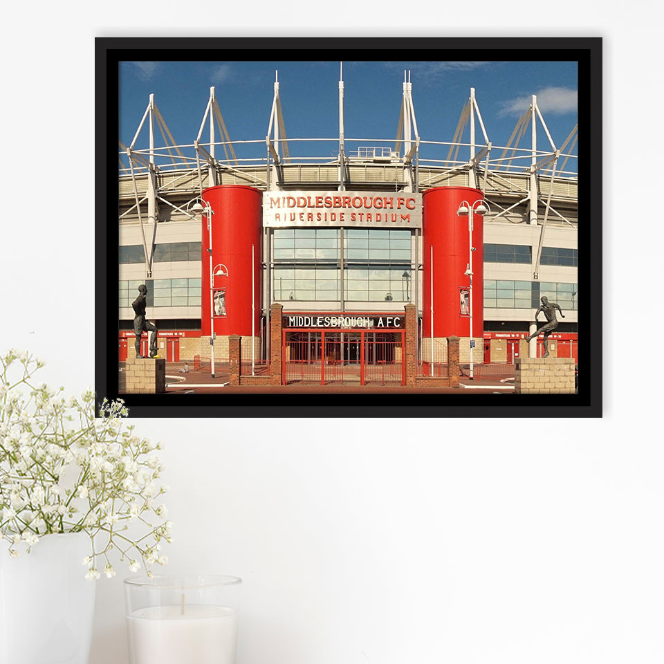 Middlesbrough Stadium Framed Canvas Prints Riverside Stadium Wall Art Football Stadium,Sport Stadium Art Prints, Fan Gift