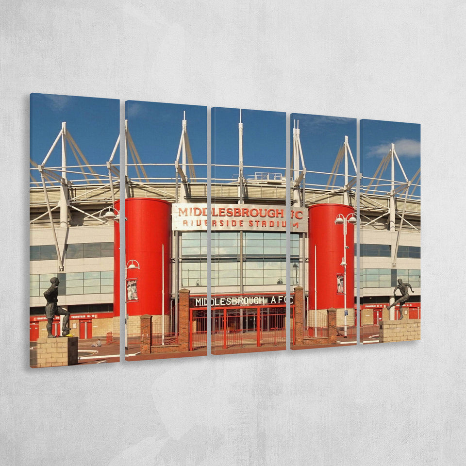 Middlesbrough Stadium Canvas Prints Riverside Stadium Wall Art Football Stadium,Multi Panels B,Sport Stadium Art Prints, Fan Gift