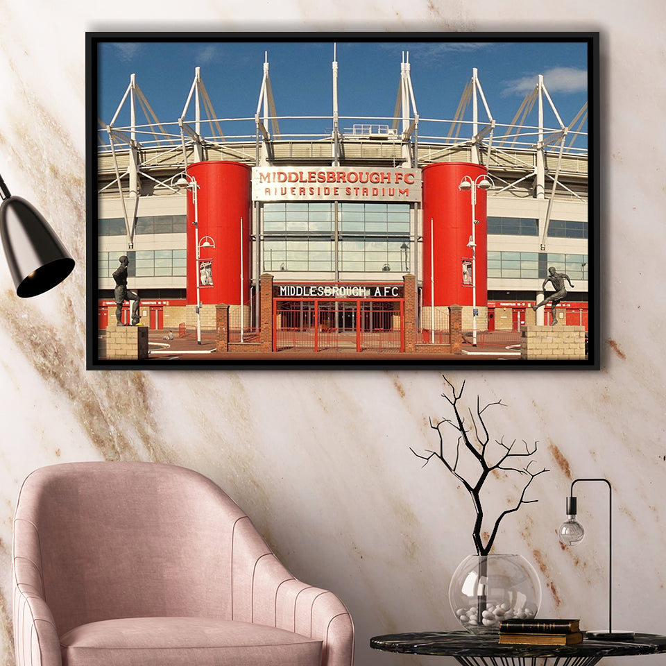 Middlesbrough Stadium Framed Canvas Prints Riverside Stadium Wall Art Football Stadium,Sport Stadium Art Prints, Fan Gift