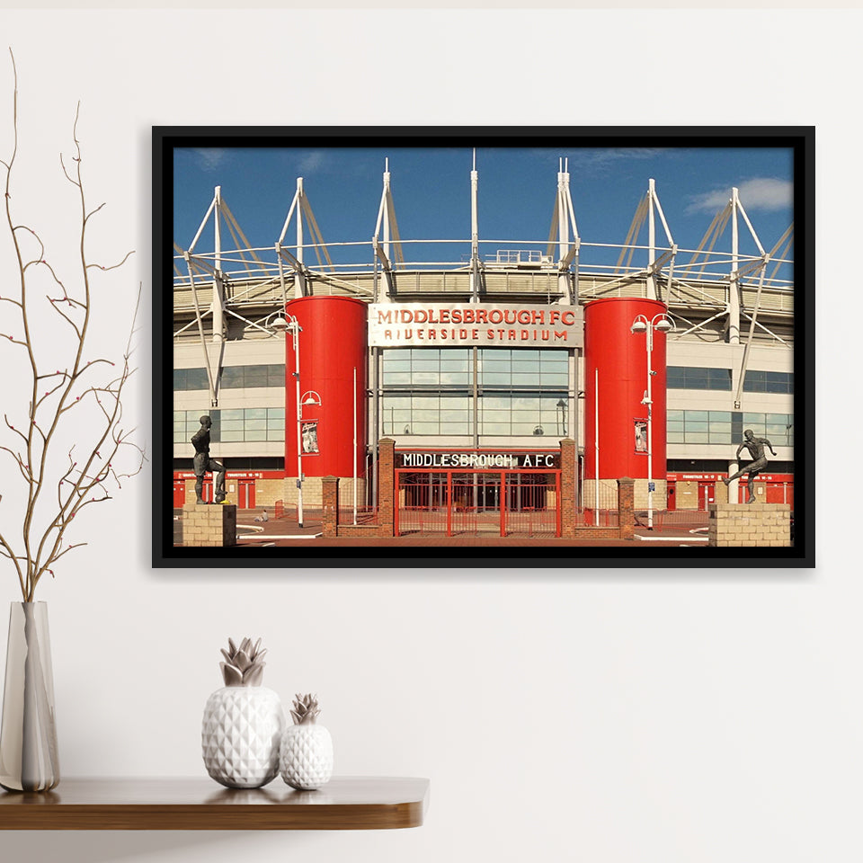 Middlesbrough Stadium Framed Canvas Prints Riverside Stadium Wall Art Football Stadium,Sport Stadium Art Prints, Fan Gift