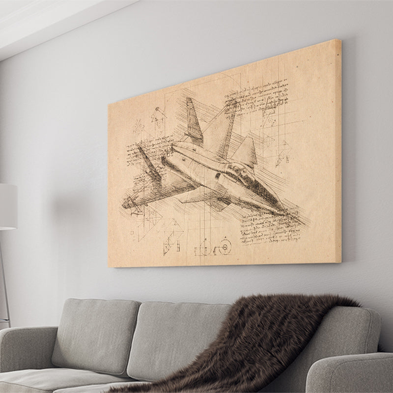 Mikoyan Jet Mig 35 Canvas Prints Wall Art - Painting Canvas, Painting Prints, Wall Home Decor, Prints for Sale