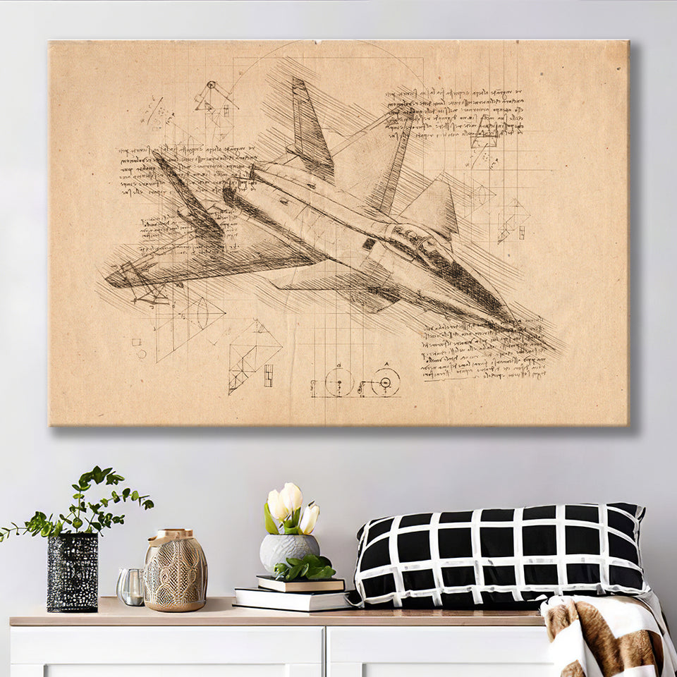 Mikoyan Jet Mig 35 Canvas Prints Wall Art - Painting Canvas, Painting Prints, Wall Home Decor, Prints for Sale