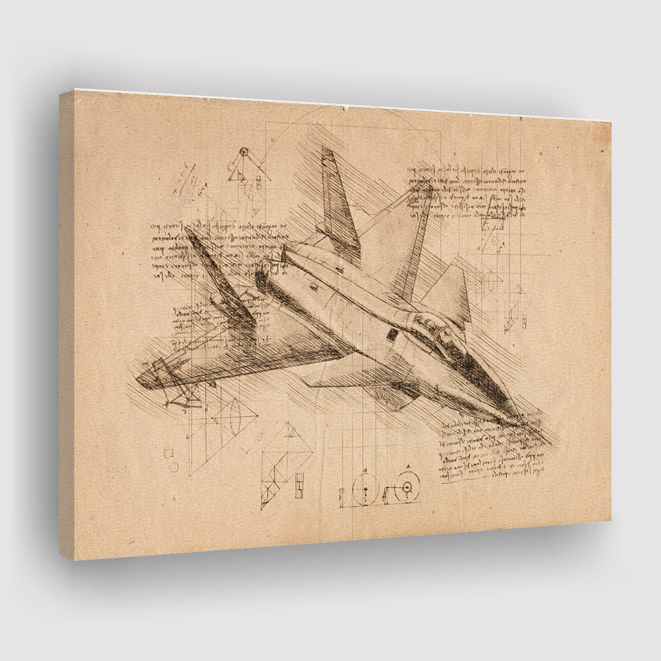 Mikoyan Jet Mig 35 Canvas Prints Wall Art - Painting Canvas, Painting Prints, Wall Home Decor, Prints for Sale