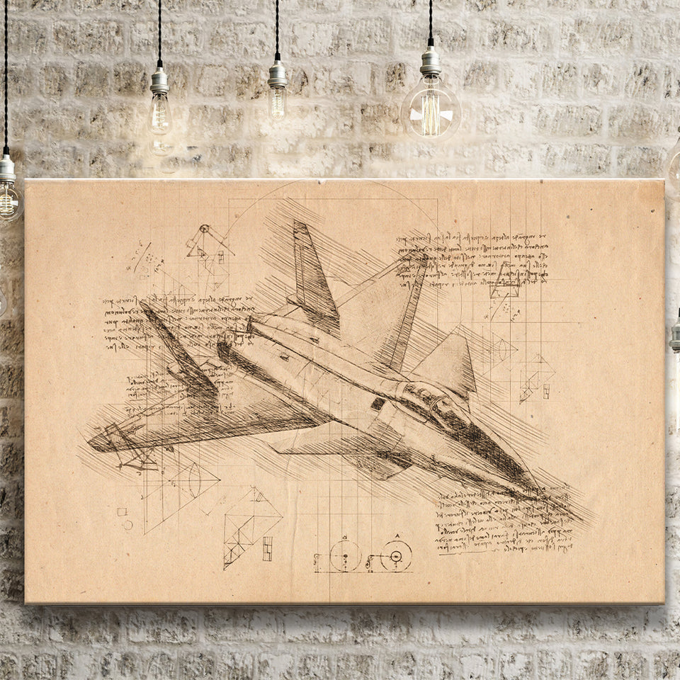 Mikoyan Jet Mig 35 Canvas Prints Wall Art - Painting Canvas, Painting Prints, Wall Home Decor, Prints for Sale