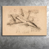 Mikoyan Jet Mig 35 Canvas Prints Wall Art - Painting Canvas, Painting Prints, Wall Home Decor, Prints for Sale