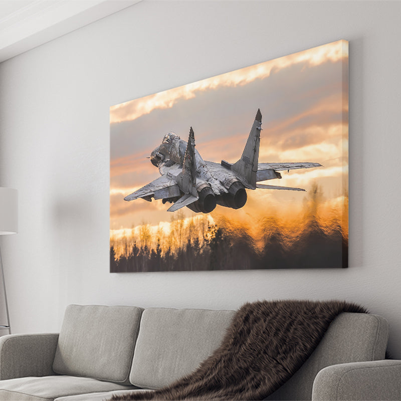 Mikoyan Mig-29 Jet Fighter Aircraft Canvas Prints Wall Art - Painting Canvas, Wall Decor,Art Prints, Painting Prints, For Sale