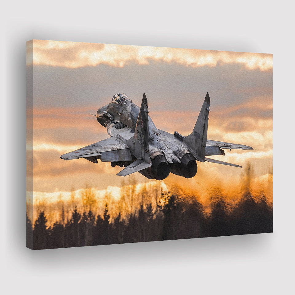 Mikoyan Mig-29 Jet Fighter Aircraft Canvas Prints Wall Art - Painting Canvas, Wall Decor,Art Prints, Painting Prints, For Sale