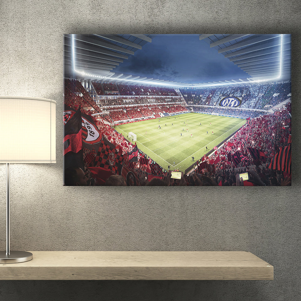 Milan San Siro Stadium, Stadium Canvas, Sport Art, Gift for him, Fan Gift, Canvas Prints Wall Art Decor