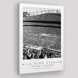 Mile High Stadium Denver Broncos Football Lovers Black And White Art Canvas Prints Wall Art Home Decor