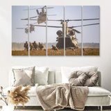 Military Freeze 5 Pieces B Canvas Prints Wall Art - Painting Canvas, Multi Panels,5 Panel, Wall Decor