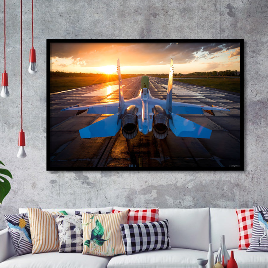 Military Knowledge Sukhoi Su-30 Multirole Fighter Jet Framed Art Prints Wall Decor - Painting Prints, Home Decor,Framed Picture, For Sale