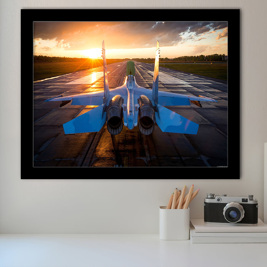Military Knowledge Sukhoi Su-30 Multirole Fighter Jet Framed Art Prints Wall Decor - Painting Prints, Home Decor,Framed Picture, For Sale