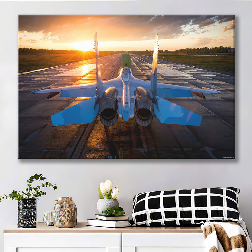 Military Knowledge Sukhoi Su-30 Multirole Fighter Jet Canvas Prints Wall Art - Painting Canvas, Wall Decor,Art Prints, Painting Prints
