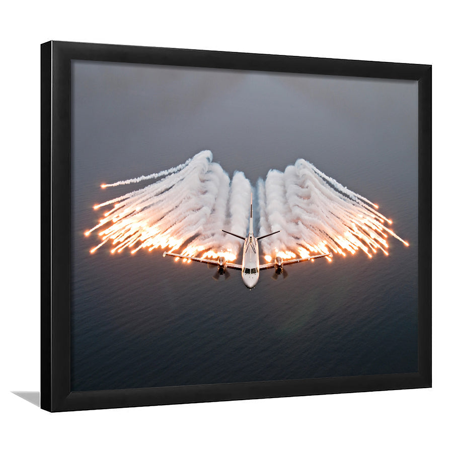 Military Plane Air Force Framed Art Prints Wall Decor - Painting Art, Framed Picture, Ready to Hang