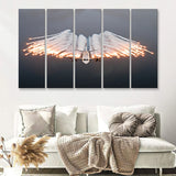 Military Plane Air Force 5 Piece B Canvas Prints Wall Art Decor - Painting Canvas, Multi Panels