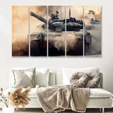 Military Tanks 5 Pieces B Canvas Prints Wall Art - Painting Canvas, Multi Panels,5 Panel, Wall Decor
