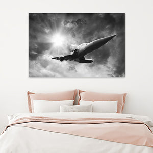 Military Airplan On The Speed Canvas Wall Art - Canvas Prints, Prints for Sale, Canvas Painting, Canvas On Sale