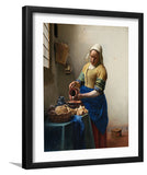 Milkmaid By Jan Vermeer-Canvas Art,Art Print,Framed Art,Plexiglass cover