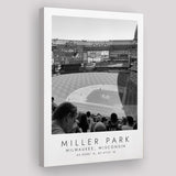 Miller Park Milwaukee Brewers Baseball Lovers Black And White Art Canvas Prints Wall Art Home Decor