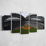 Miller Park Milwaukee Wisconsin, Stadium Canvas, Sport Art, Large Canvas, Multi Panels, Canvas Prints Wall Art Decor