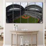 Miller Park Milwaukee Wisconsin, Stadium Canvas, Sport Art, Gift for him, Multi Panels B, Canvas Prints Wall Art Decor