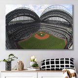Miller Park Milwaukee Wisconsin, Stadium Canvas, Sport Art, Gift for him, Fan Gift, Canvas Prints Wall Art Decor