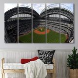 Miller Park Milwaukee Wisconsin, Stadium Canvas, Sport Art, Gift for him, Multi Panels B, Canvas Prints Wall Art Decor