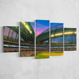 Miller Park Stadium, Stadium Canvas, Sport Art, Large Canvas, Multi Panels, Canvas Prints Wall Art Decor