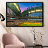 Miller Park Stadium, Stadium Canvas, Sport Art, Gift for him, Framed Canvas Prints Wall Art Decor, Framed Picture