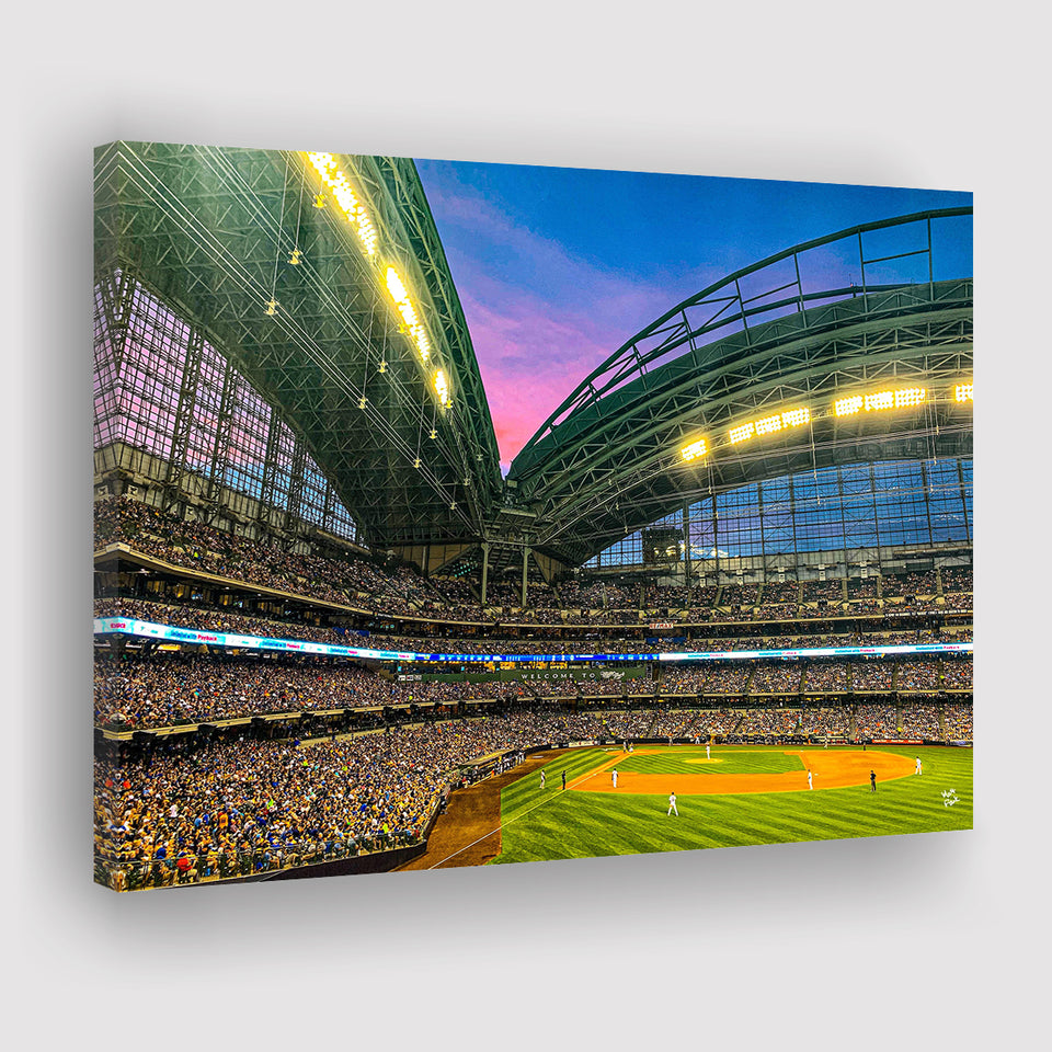 Miller Park Stadium, Stadium Canvas, Sport Art, Gift for him, Fan Gift, Canvas Prints Wall Art Decor