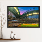 Miller Park Stadium, Stadium Canvas, Sport Art, Gift for him, Framed Canvas Prints Wall Art Decor, Framed Picture