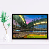 Miller Park Stadium, Stadium Canvas, Sport Art, Gift for him, Framed Art Prints Wall Art Decor, Framed Picture
