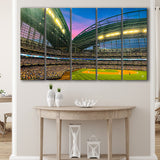 Miller Park Stadium, Stadium Canvas, Sport Art, Gift for him, Multi Panels B, Canvas Prints Wall Art Decor