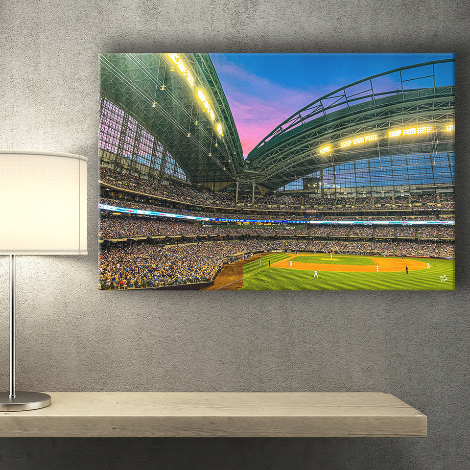 Miller Park Stadium, Stadium Canvas, Sport Art, Gift for him, Fan Gift, Canvas Prints Wall Art Decor