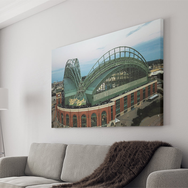 Miller Park Stadium in Milwaukee, Stadium Canvas, Sport Art, Gift for him, Fan Gift, Canvas Prints Wall Art Decor