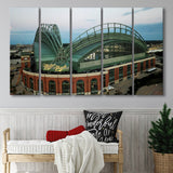 Miller Park Stadium in Milwaukee, Stadium Canvas, Sport Art, Gift for him, Multi Panels B, Canvas Prints Wall Art Decor