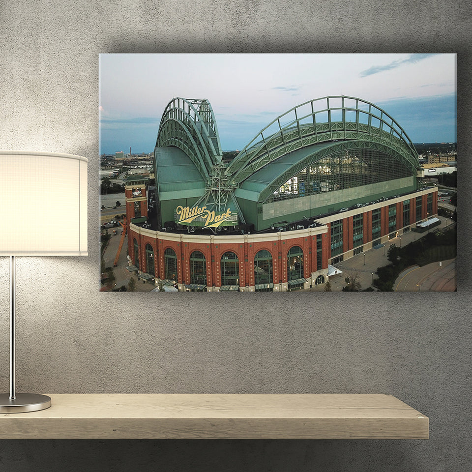 Miller Park Stadium in Milwaukee, Stadium Canvas, Sport Art, Gift for him, Fan Gift, Canvas Prints Wall Art Decor