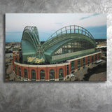 Miller Park Stadium in Milwaukee, Stadium Canvas, Sport Art, Gift for him, Fan Gift, Canvas Prints Wall Art Decor