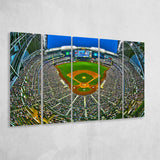 Miller Park in Wisconsin, Stadium Canvas, Sport Art, Gift for him, Multi Panels B, Canvas Prints Wall Art Decor