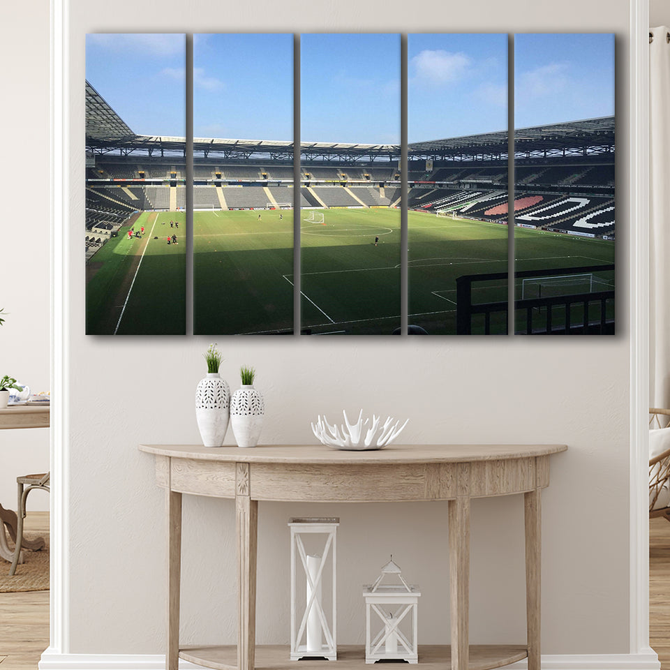 Milton Keynes Dons Stadium Canvas Prints Stadium MK Wall Art,Multi Panels B,Sport Stadium Art Prints, Fan Gift
